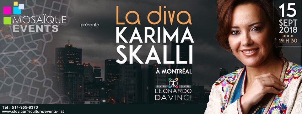 كريمة  الصقلي تلتقي جمهور مونتريال بمسرح ليوناردو دافنشي